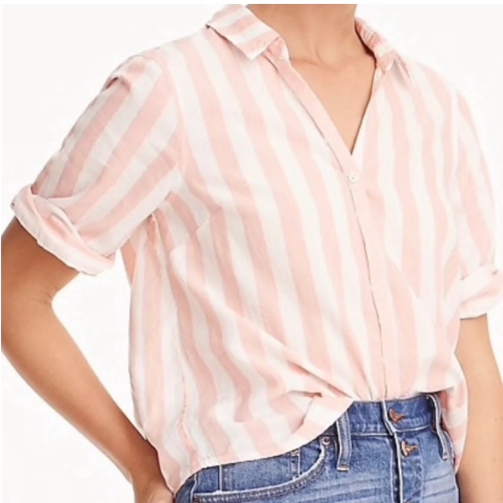J.Crew Stripe Short Sleeve Top